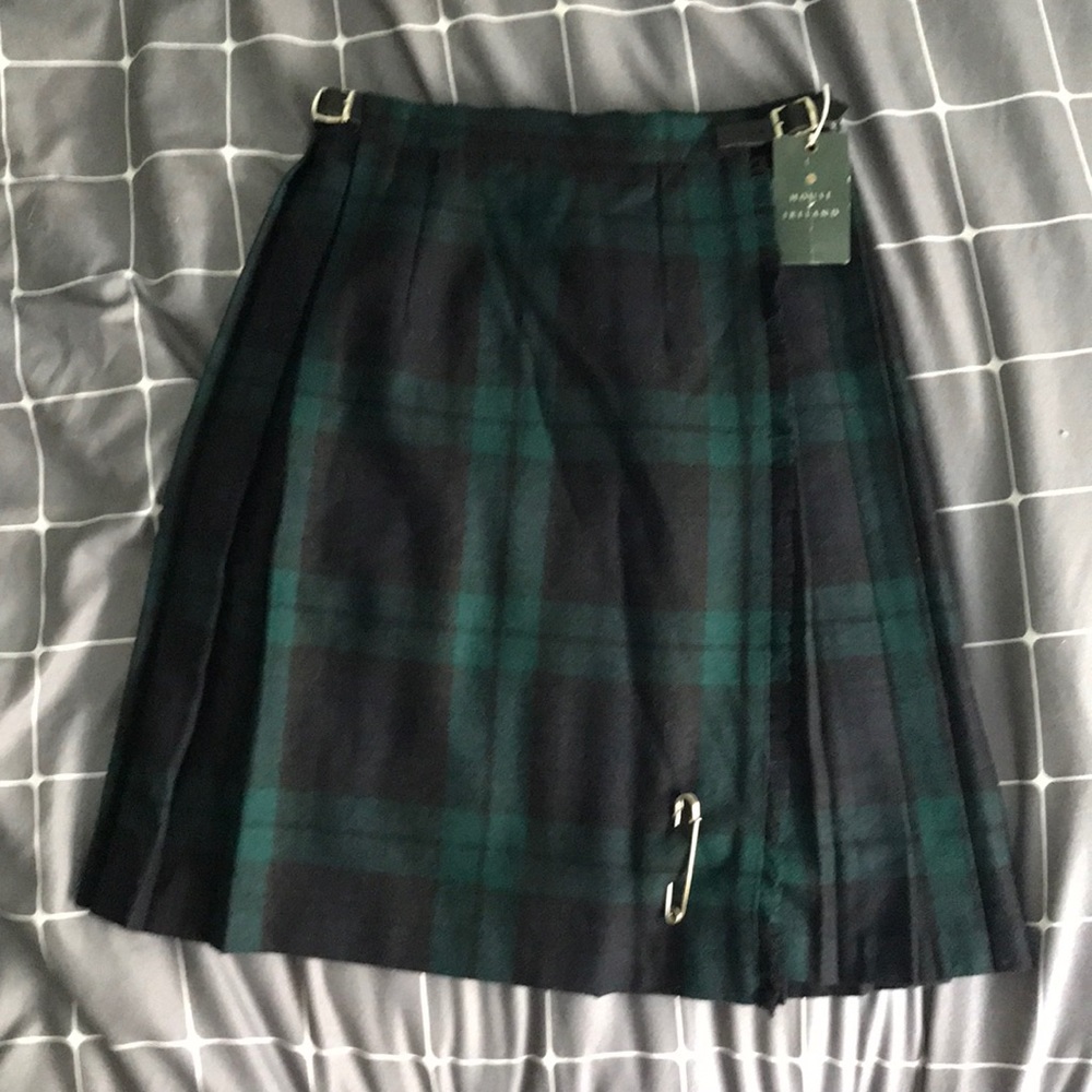 Blackwatch Plaid Wool Kilt from Ireland - fits S